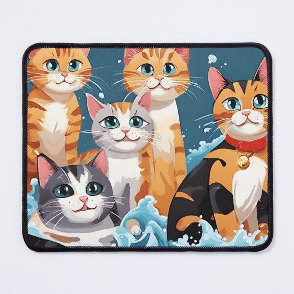 Item preview, cats waterpaint seamless digital paper designed and sold by pig2u.