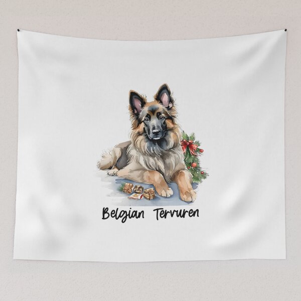 Item preview, Happy Howlidays Belgian Tervuren Pet Boarding Corporate Christmas designed and sold by Cawaiico.