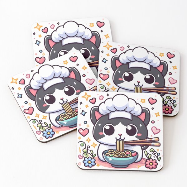 Item preview, Cat Eating Ramen.#3 designed and sold by ponggun.