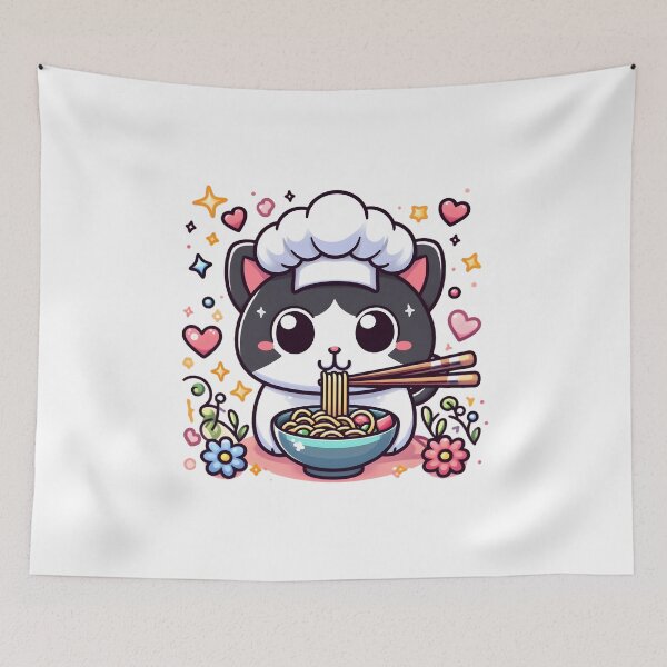 Item preview, Cat Eating Ramen.#3 designed and sold by ponggun.