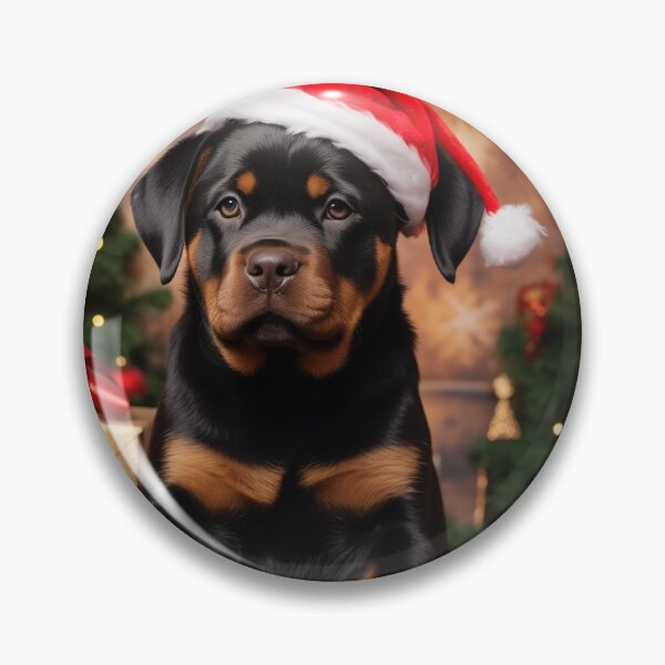Item preview, Rottweiler puppy Christmas design Aiartist  designed and sold by Freedomink.