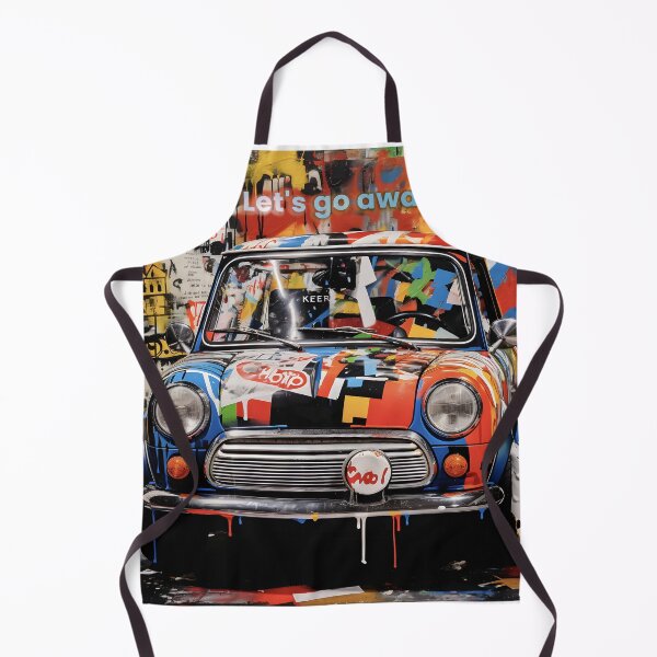 Item preview, Modern Mini Cooper in bright colors designed and sold by inkArtistryfine.