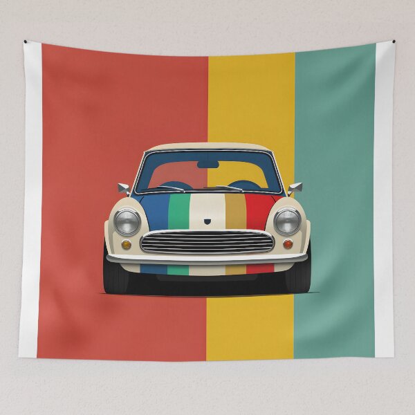 Item preview, Colorful Mini Cooper Digital Art designed and sold by inkArtistryfine.