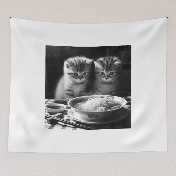 Item preview, Cat eating ramen. designed and sold by ponggun.