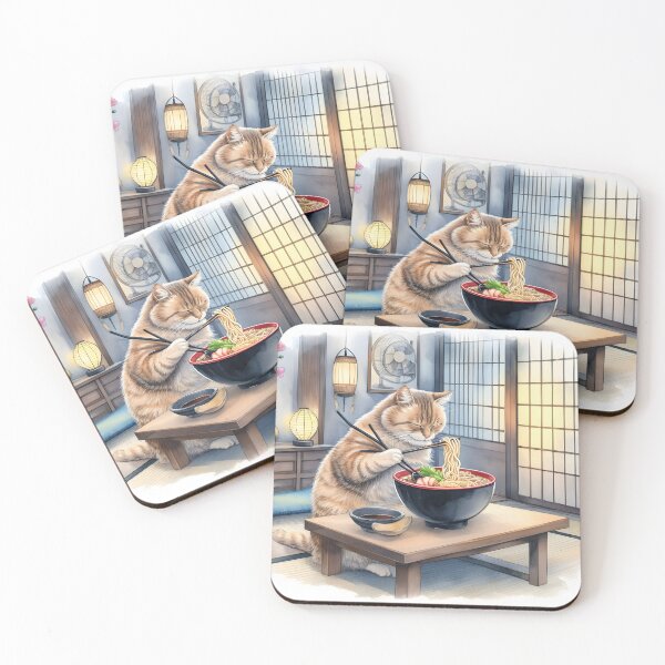 Item preview, Cat eating ramen.#9 designed and sold by ponggun.