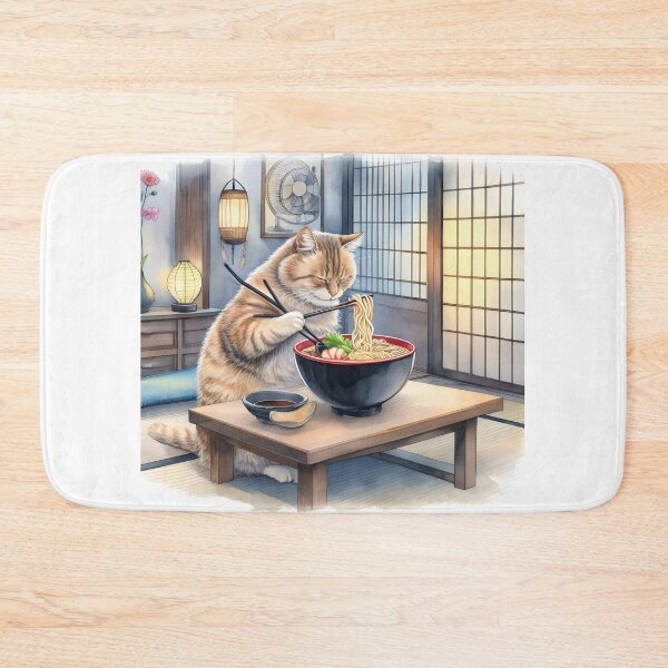 Item preview, Cat eating ramen.#9 designed and sold by ponggun.