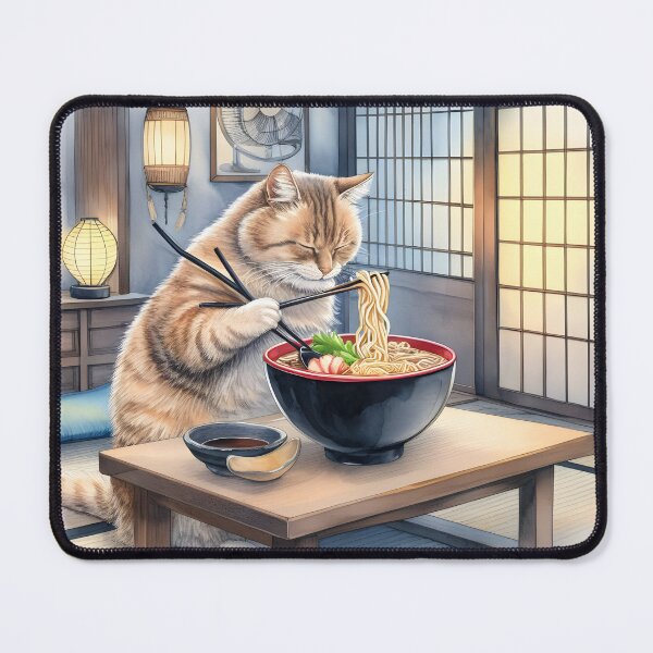 Item preview, Cat eating ramen.#9 designed and sold by ponggun.