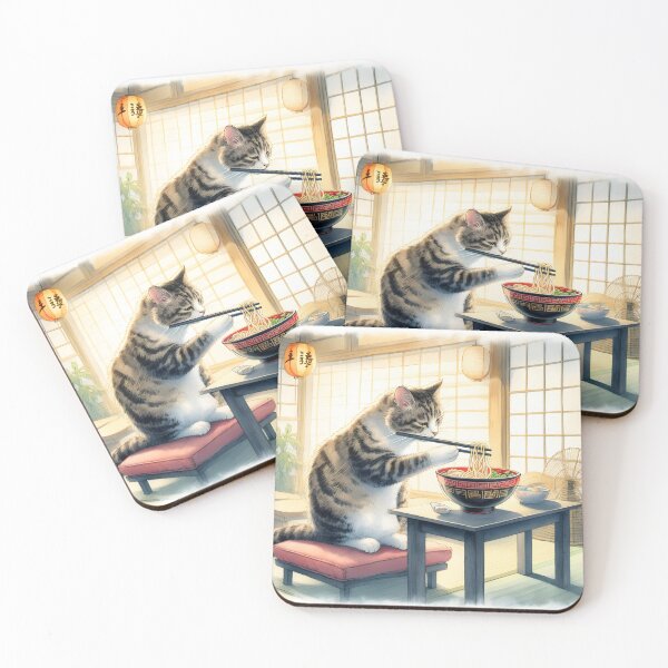 Item preview, Cat eating ramen.#10 designed and sold by ponggun.