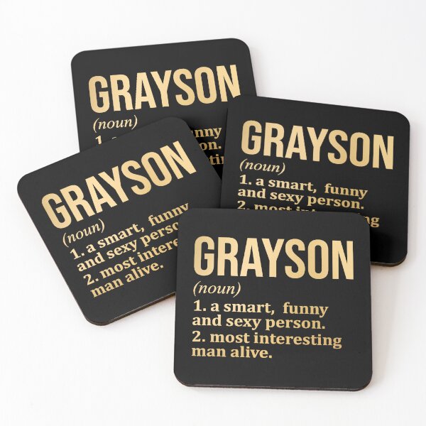 Item preview, Grayson Name Definition in Gold designed and sold by XCIV.
