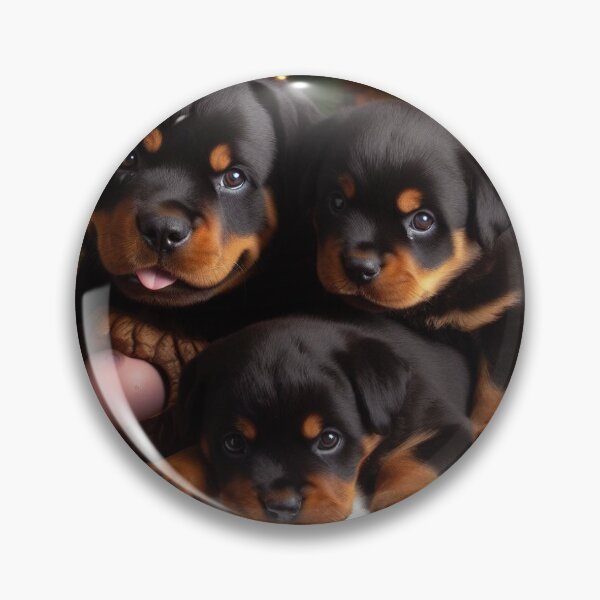 Item preview, Rottweiler puppy Christmas scene Aiartist  designed and sold by Freedomink.