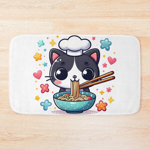 Item preview, Cat Eating Ramen.#3.1 designed and sold by ponggun.