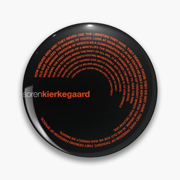 Item preview, Soren Kierkegaard famous quotes poster [orangered] designed and sold by CMYKStudio.