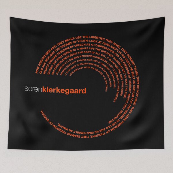 Item preview, Soren Kierkegaard famous quotes poster [orangered] designed and sold by CMYKStudio.