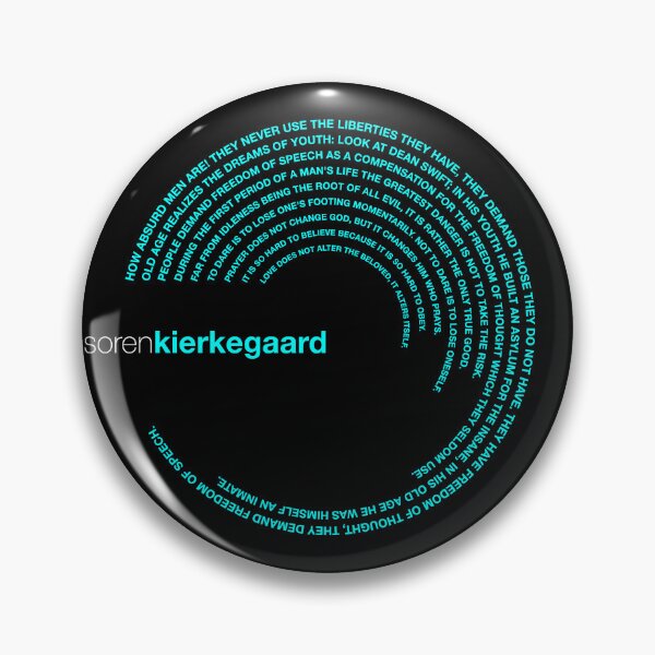 Item preview, Soren Kierkegaard famous quotes poster [aqua] designed and sold by CMYKStudio.