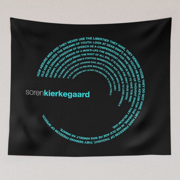 Item preview, Soren Kierkegaard famous quotes poster [aqua] designed and sold by CMYKStudio.