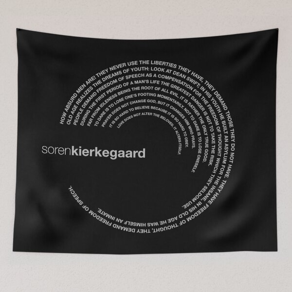 Item preview, Soren Kierkegaard famous quotes poster [silver] designed and sold by CMYKStudio.