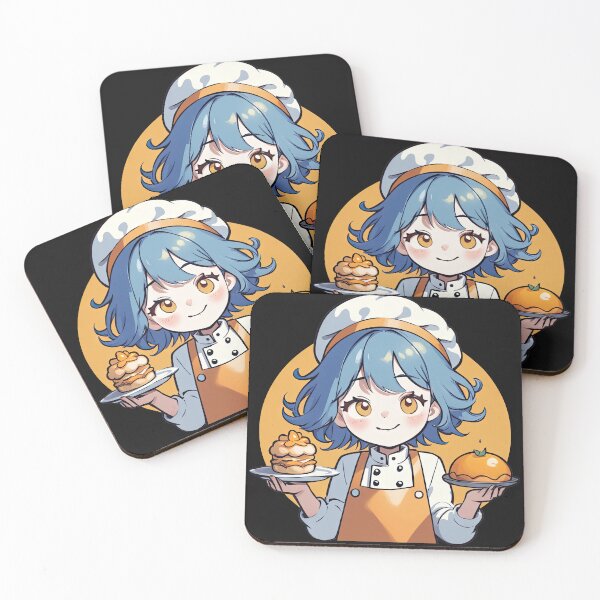 Item preview, Blue Hair Baker Anime Girl designed and sold by Bilisik.