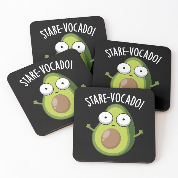 Item preview, Stare-vocado Funny Avocado Puns (Dark BG) designed and sold by punnybone.