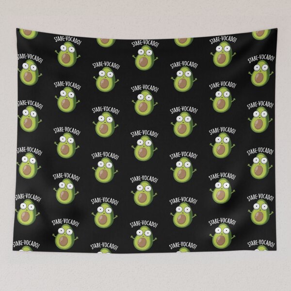 Item preview, Stare-vocado Funny Avocado Puns (Dark BG) designed and sold by punnybone.