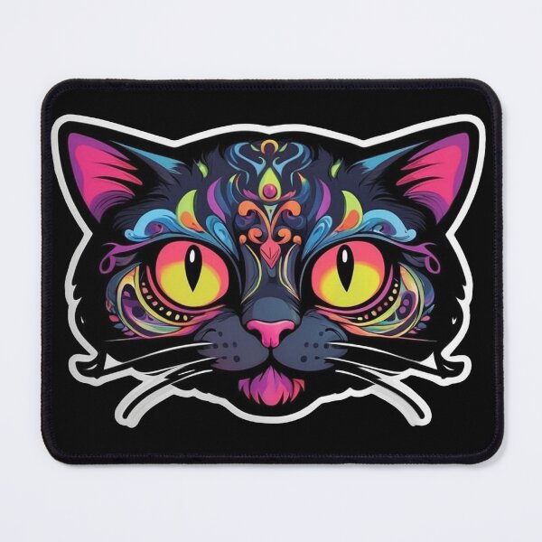 Item preview, Graffiti Abstract Neon Cat designed and sold by Desfix.
