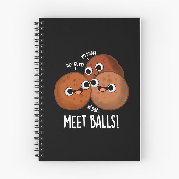 Item preview, Meet-balls Funny Meatball Puns (Dark BG) designed and sold by punnybone.