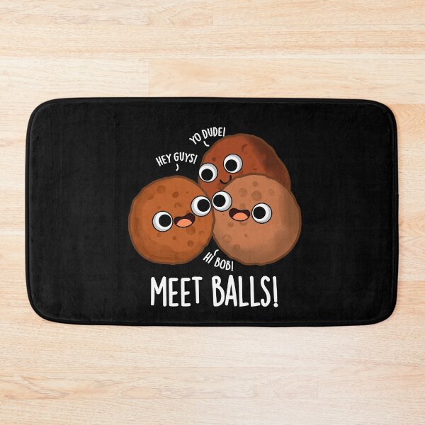 Item preview, Meet-balls Funny Meatball Puns (Dark BG) designed and sold by punnybone.