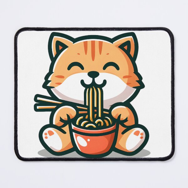 Item preview, Cat eating ramen.#11 designed and sold by ponggun.