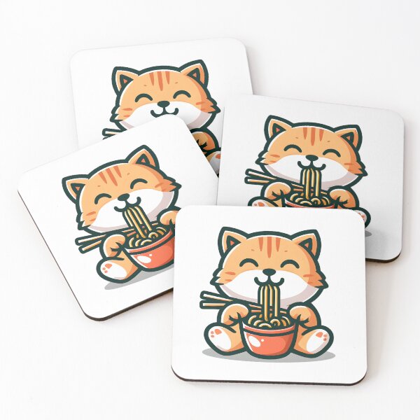 Item preview, Cat eating ramen.#11 designed and sold by ponggun.