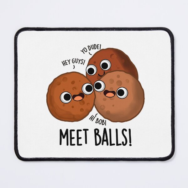 Item preview, Meet-balls Funny Meatball Puns designed and sold by punnybone.
