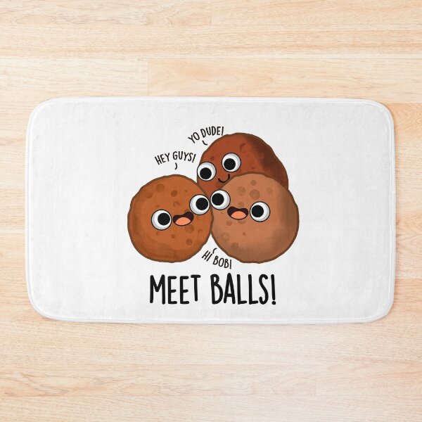 Item preview, Meet-balls Funny Meatball Puns designed and sold by punnybone.