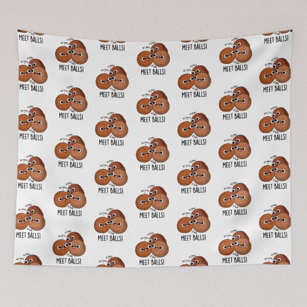 Item preview, Meet-balls Funny Meatball Puns designed and sold by punnybone.