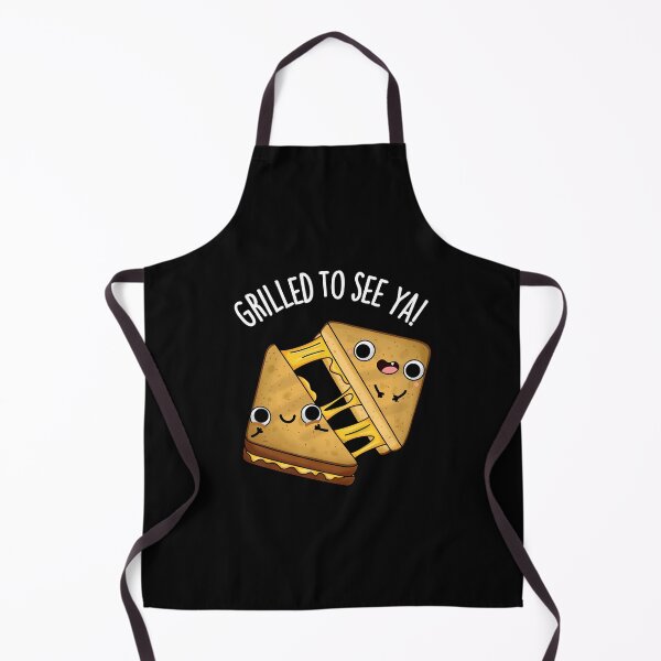 Item preview, Grilled To See Ya Funny Food Puns (Dark BG) designed and sold by punnybone.