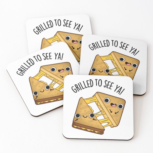 Item preview, Grilled To See Ya Funny Food Puns designed and sold by punnybone.