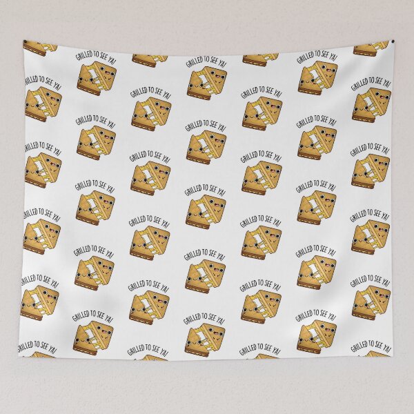 Item preview, Grilled To See Ya Funny Food Puns designed and sold by punnybone.