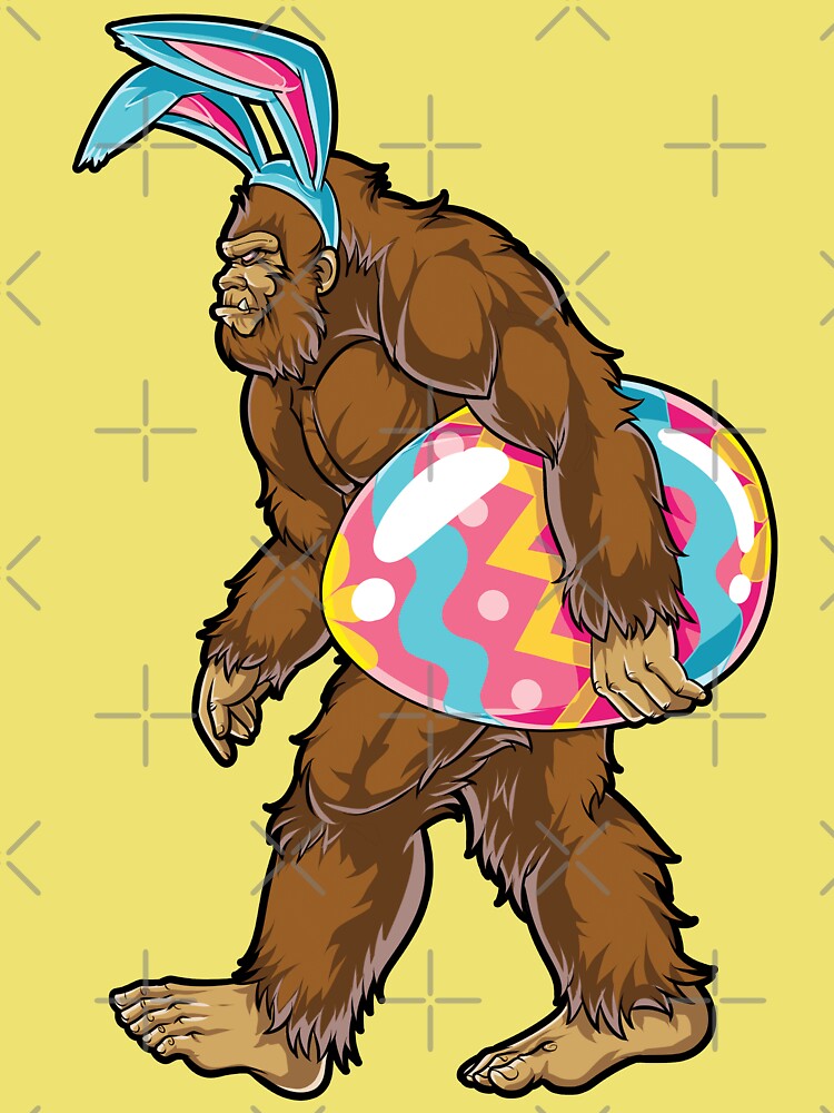 Adults Easter Basket Bigfoot Funny Bunny Ears Yeti Garden Flag