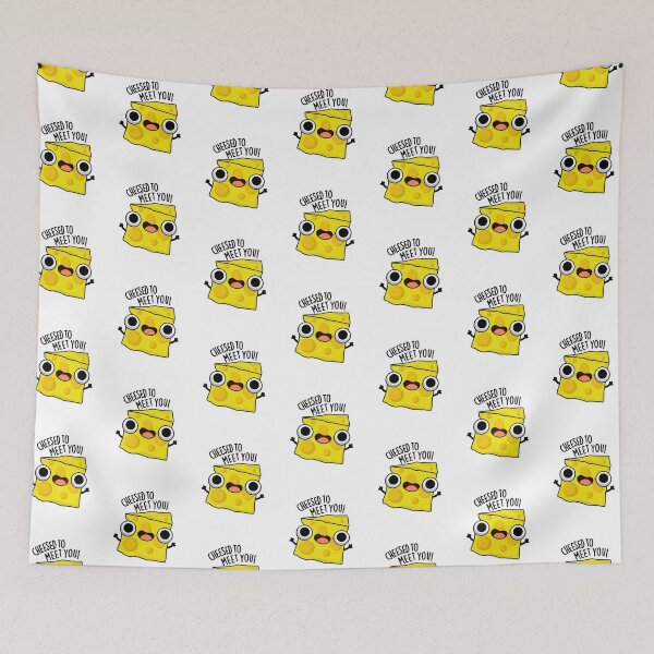 Item preview, Cheese To Meet You Funny Food Puns designed and sold by punnybone.