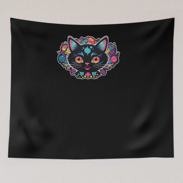 Item preview, Kawaii Graffiti Abstract Neon Cat designed and sold by Desfix.