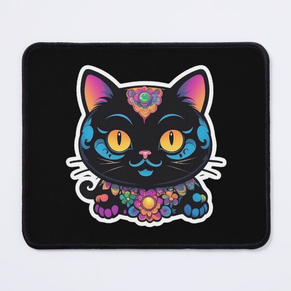 Item preview, Kawaii Graffiti Abstract Neon Cat designed and sold by Desfix.