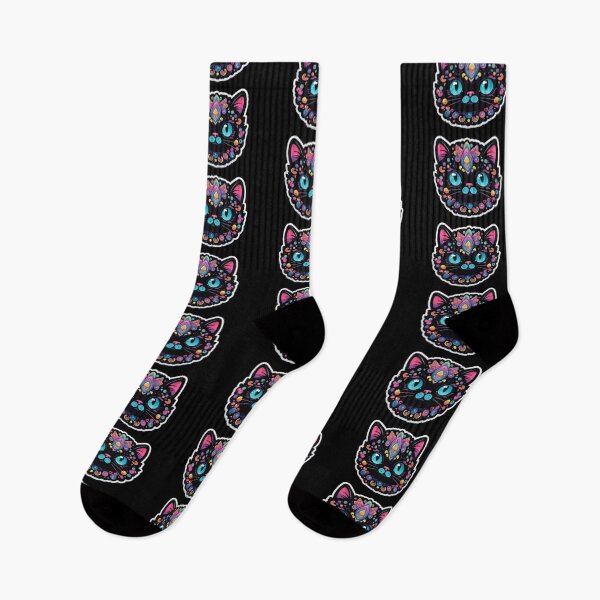 Item preview, Kawaii Graffiti Abstract Neon Cat designed and sold by Desfix.