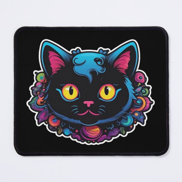 Item preview, Kawaii Graffiti Abstract Neon Cat designed and sold by Desfix.