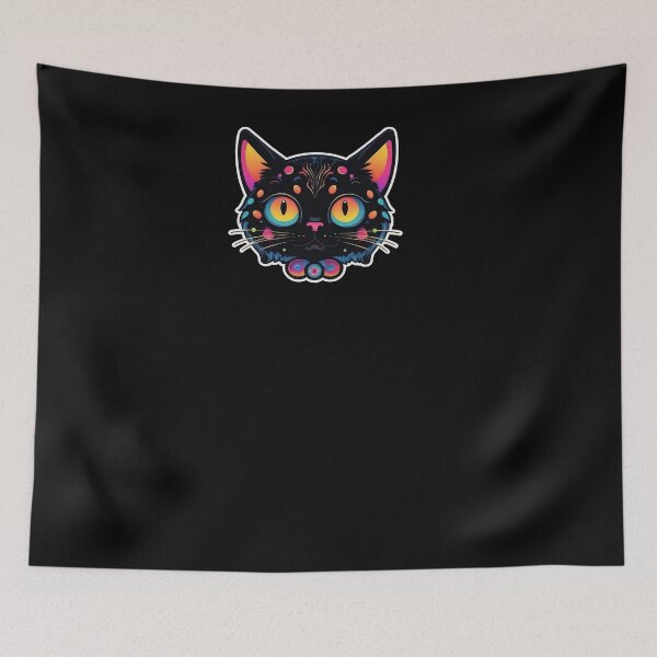 Item preview, Kawaii Graffiti Abstract Neon Cat designed and sold by Desfix.