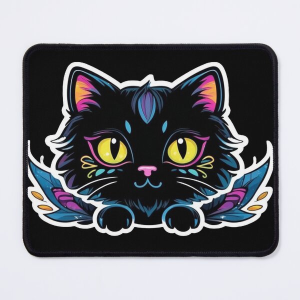Item preview, Kawaii Graffiti Abstract Neon Cat designed and sold by Desfix.