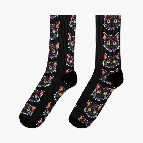 Item preview, Kawaii Graffiti Abstract Neon Cat designed and sold by Desfix.