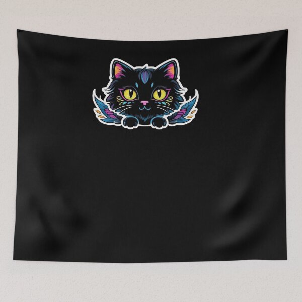 Item preview, Kawaii Graffiti Abstract Neon Cat designed and sold by Desfix.