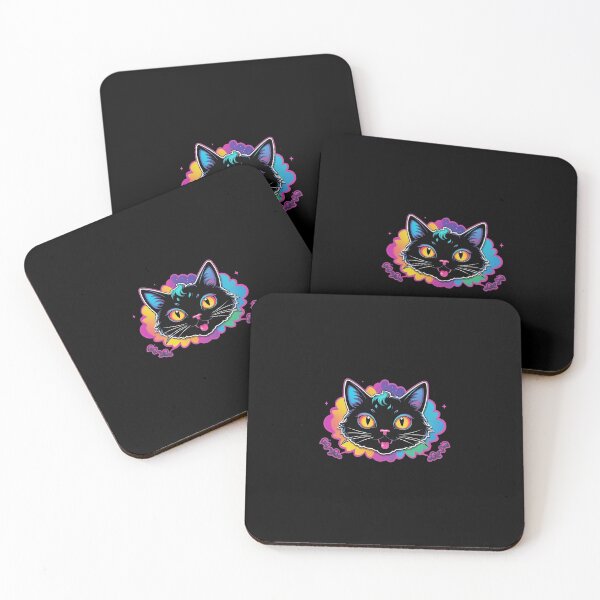 Item preview, Kawaii Graffiti Abstract Neon Cat designed and sold by Desfix.