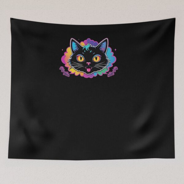 Item preview, Kawaii Graffiti Abstract Neon Cat designed and sold by Desfix.