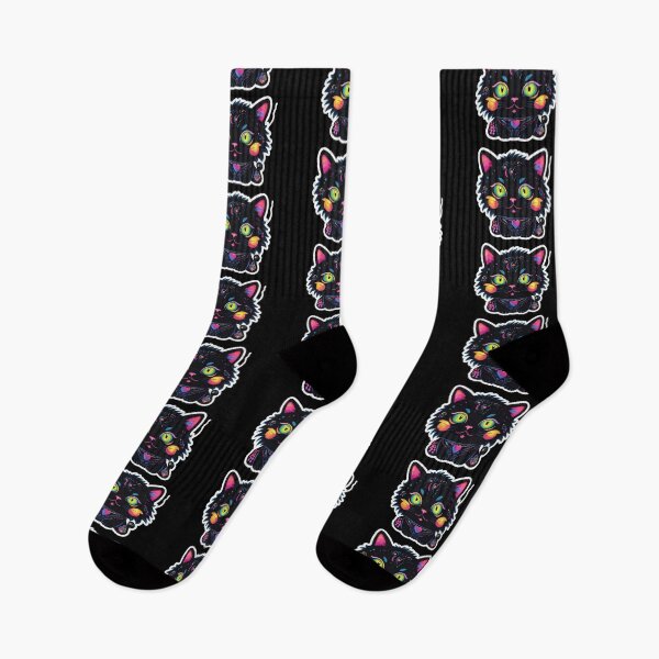 Item preview, Kawaii Graffiti Abstract Neon Cat designed and sold by Desfix.