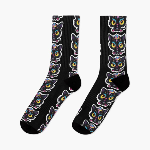 Item preview, Kawaii Graffiti Abstract Neon Cat designed and sold by Desfix.