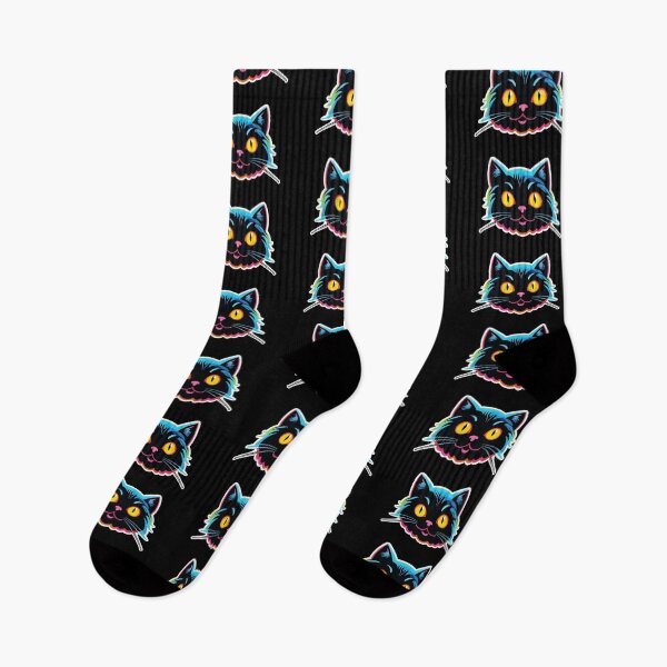 Item preview, Kawaii Graffiti Abstract Neon Cat designed and sold by Desfix.