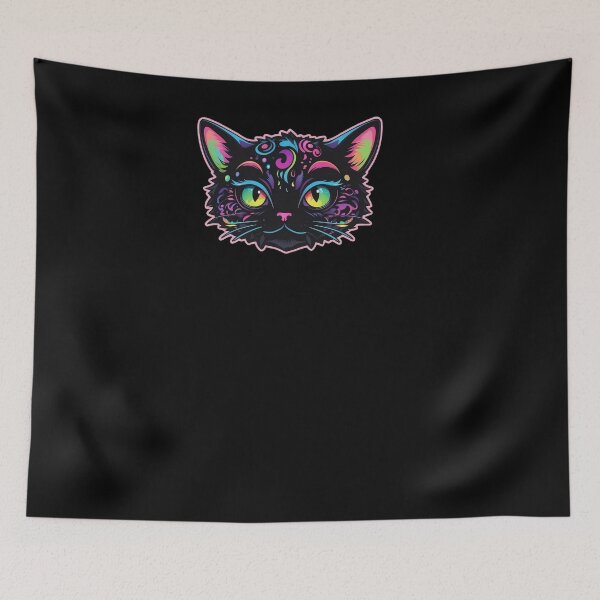 Item preview, Kawaii Graffiti Abstract Neon Cat designed and sold by Desfix.